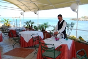 Restaurant terrace with sea view
